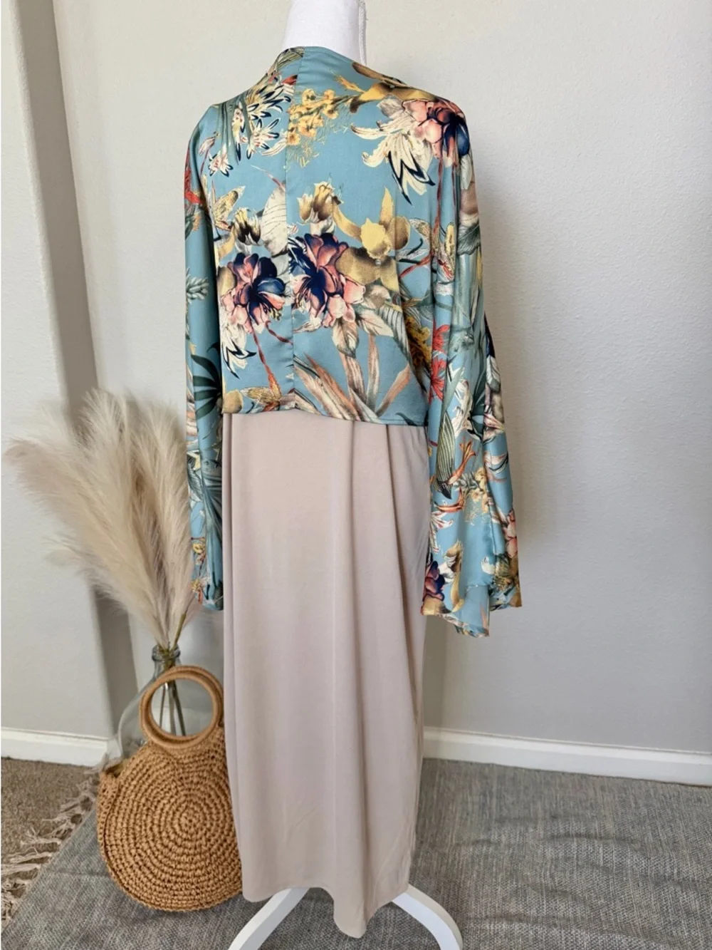 NEW - Beach Vacation | Tropical Tie-Front Kimono Shrug Wrap Top | Travel Outfit - Picture 5 of 11